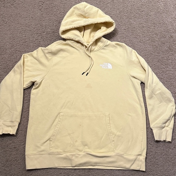 The North Face Other - The North Face Mens Pullover Graphic Logo Hoodie Sweatshirt Light Yellow Size XL